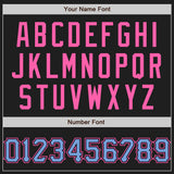 Custom Black Pink-White Authentic Split Fashion Baseball Jersey