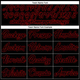 Custom White Black-Red Authentic Split Fashion Baseball Jersey