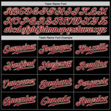 Custom Black Crimson-Gray Authentic Split Fashion Baseball Jersey