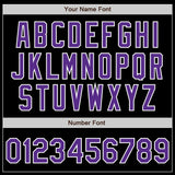 Custom Black Purple-Orange Authentic Split Fashion Baseball Jersey