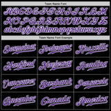 Custom Black Purple-Orange Authentic Split Fashion Baseball Jersey