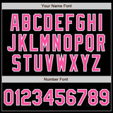 Custom Black Pink-Neon Green Authentic Split Fashion Baseball Jersey