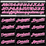 Custom Black Pink-Neon Green Authentic Split Fashion Baseball Jersey