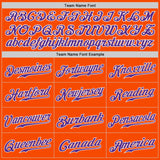 Custom Orange Purple-White Authentic Split Fashion Baseball Jersey