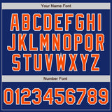 Custom Royal Orange-Gray Authentic Split Fashion Baseball Jersey