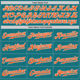 Custom Teal Orange-Gray Authentic Split Fashion Baseball Jersey