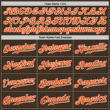 Custom Brown Orange-Gray Authentic Split Fashion Baseball Jersey