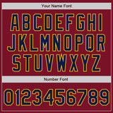 Custom Crimson Navy-Gray Authentic Split Fashion Baseball Jersey