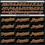 Custom Black Purple-Gold Authentic Two Tone Baseball Jersey