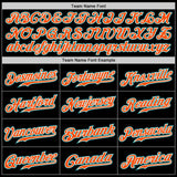 Custom Black Orange-Aqua Authentic Two Tone Baseball Jersey