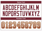 Custom White Burgundy-Gold Drift Fashion Football Jersey