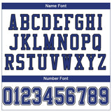 Custom White Royal-Black Mesh Authentic Football Jersey
