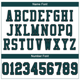 Custom White Midnight Green-Black Mesh Authentic Football Jersey