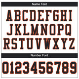 Custom White Black-Orange Mesh Authentic Football Jersey