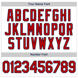 Custom White Red-Navy Authentic Baseball Jersey