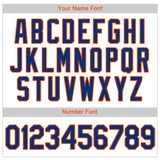 Custom White Royal Pinstripe Royal-Orange Authentic Baseball Jersey