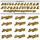 Custom White Brown Pinstripe Brown-Gold Authentic Baseball Jersey