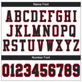 Custom White Black-Red Mesh Authentic Football Jersey