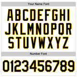 Custom White Black-Gold Authentic Baseball Jersey