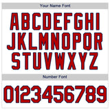 Custom White Red-Navy Authentic Baseball Jersey