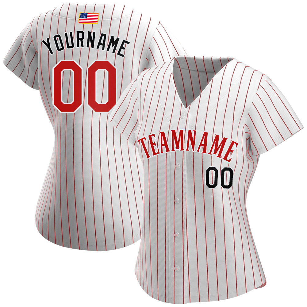 Make Your Own Custom White Red Strip Red Black Authentic American
