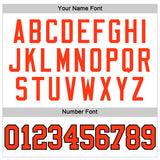 Custom White Orange-Black Authentic Throwback Rib-Knit Baseball Jersey Shirt