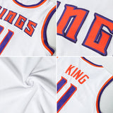 Custom White Maroon-Black Authentic Throwback Basketball Jersey