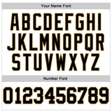 Custom White Black-Old Gold Mesh Authentic Throwback Football Jersey
