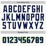 Custom White Navy-Neon Green Authentic Baseball Jersey