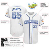 Custom White Royal Authentic Drift Fashion Baseball Jersey