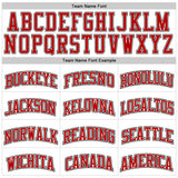 Custom White Red Pinstripe Red-Black Authentic Basketball Jersey
