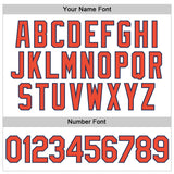Custom White Orange Pinstripe Orange-Navy Authentic Basketball Jersey