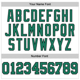 Custom White Kelly Green Pinstripe Kelly Green-Black Authentic Basketball Jersey
