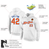 Custom Stitched White Orange-Royal Sports Pullover Sweatshirt Hoodie