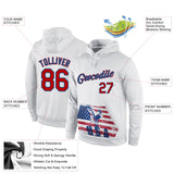 Custom Stitched White Red-Blue 3D American Flag Fashion Sports Pullover Sweatshirt Hoodie