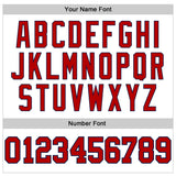 Custom White Red-Navy Authentic Baseball Jersey