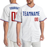 Custom White Red-Royal Authentic Baseball Jersey
