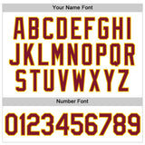 Custom White Crimson-Gold Authentic Baseball Jersey