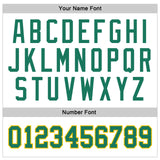 Custom Stitched White Kelly Green-Gold Sports Pullover Sweatshirt Hoodie