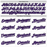 Custom White Purple-Black Authentic Baseball Jersey