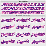 Custom White Purple-Pink Authentic Baseball Jersey